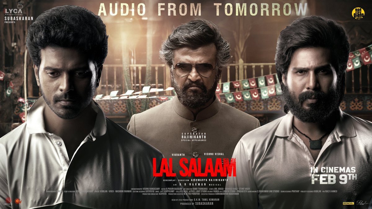 Lal Salaam New Poster for Audio Launch | Rajinikanth | Aishwarya | AR Rahman
