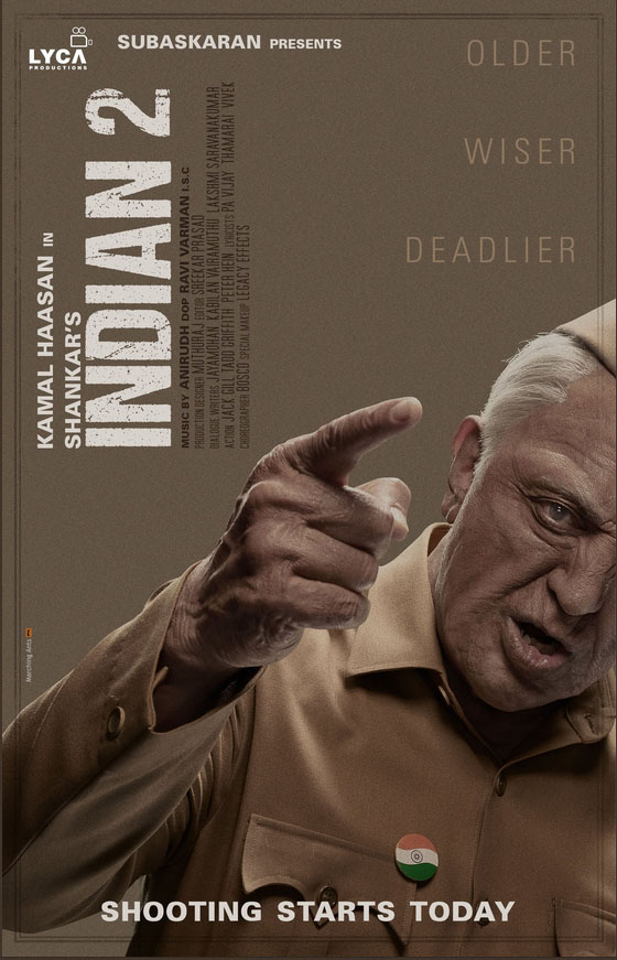 Indian 2 Shooting Starts Today Posters