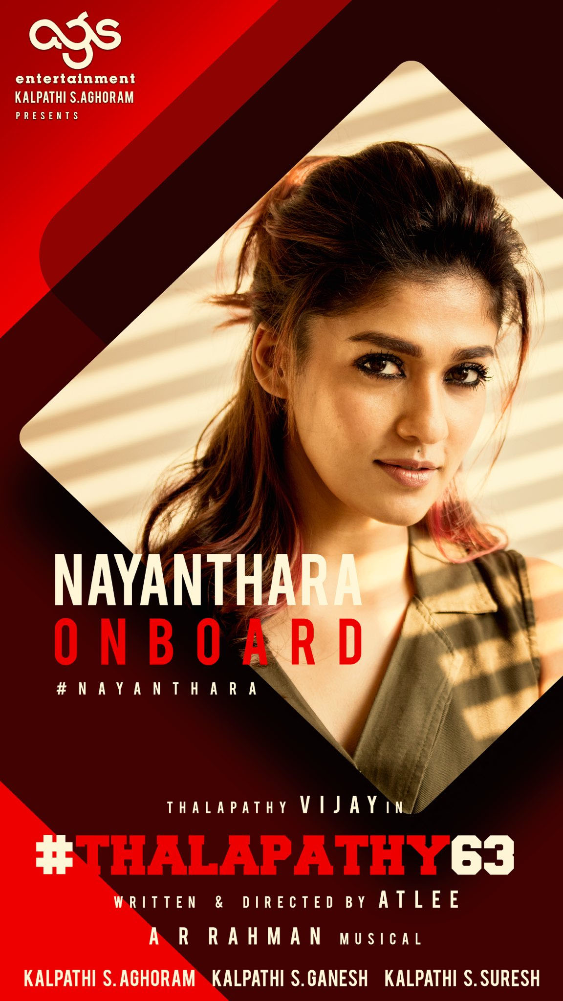 Nayanthara at Thalapathy 63 Movie Poster