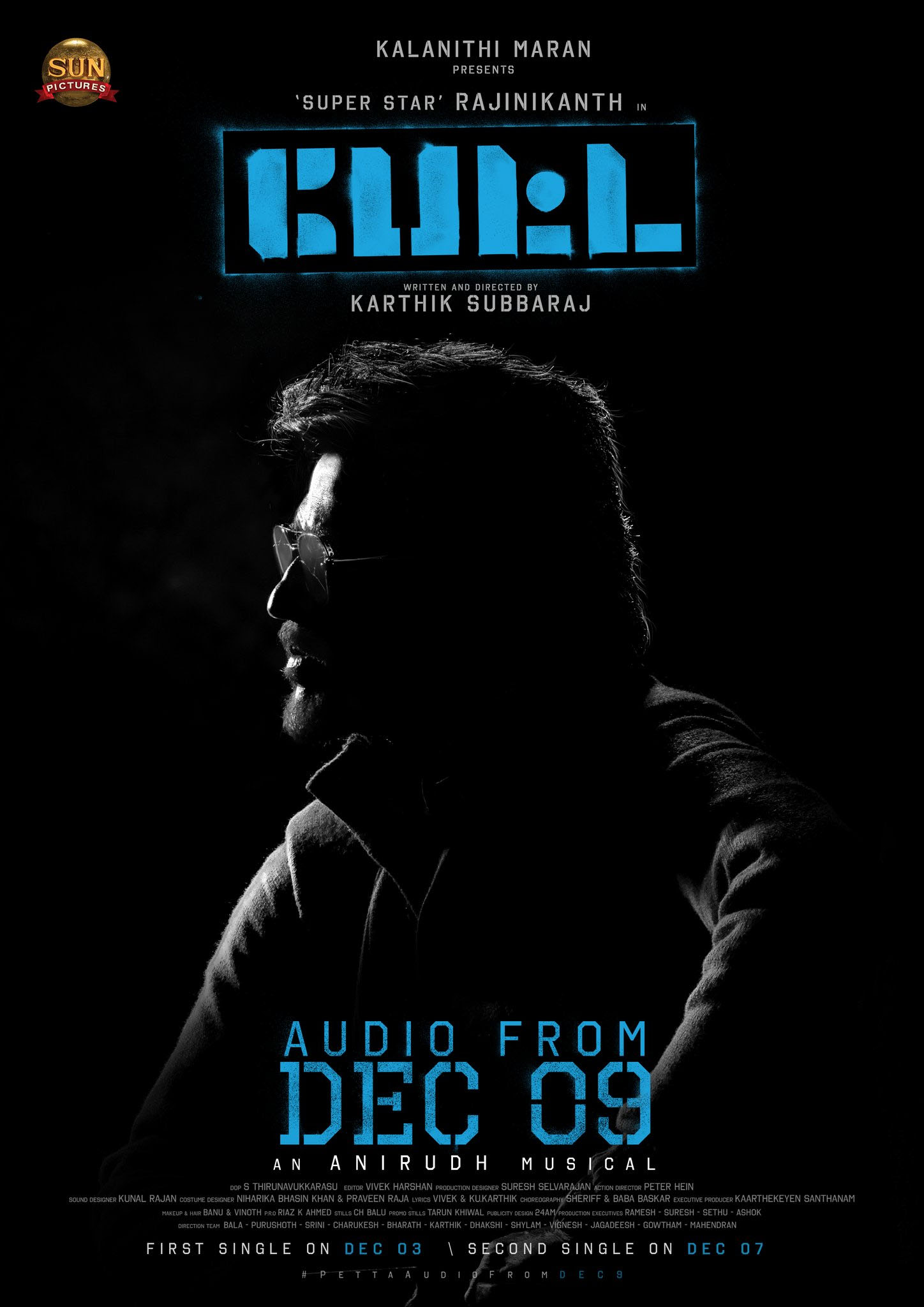 Petta Audio from December 9th Poster | Superstar Rajinikanth