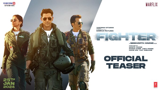 Fighter Official Teaser | Hrithik Roshan | Deepika Padukone | Anil Kapoor | Siddharth Anand